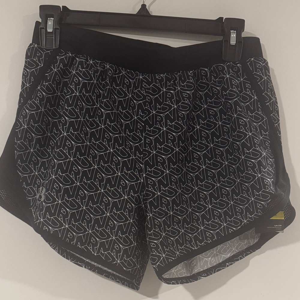 Black Patterned Women's Shorts